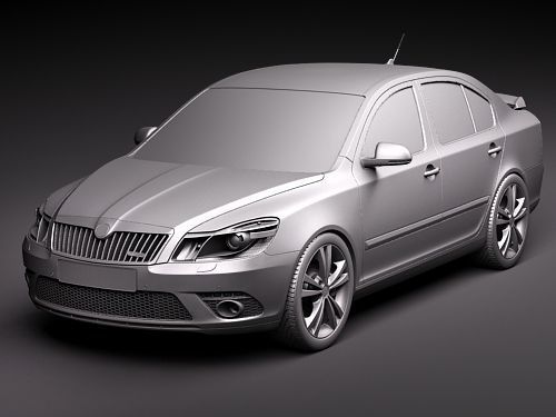 Skoda Octavia RS sedan 3D model_8
