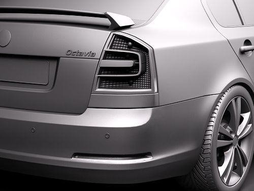 Skoda Octavia RS sedan 3D model_10
