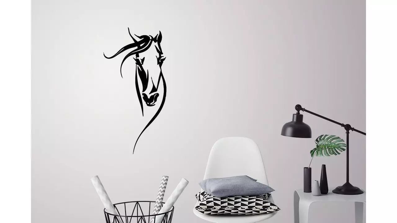 Horse head portrait for wall decoration 3D print model_0