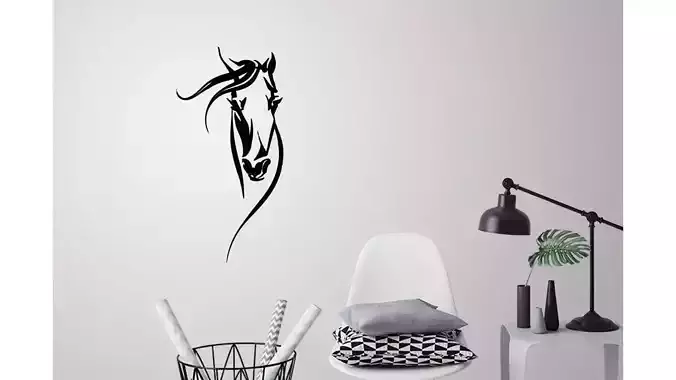 Horse head portrait for wall decoration 