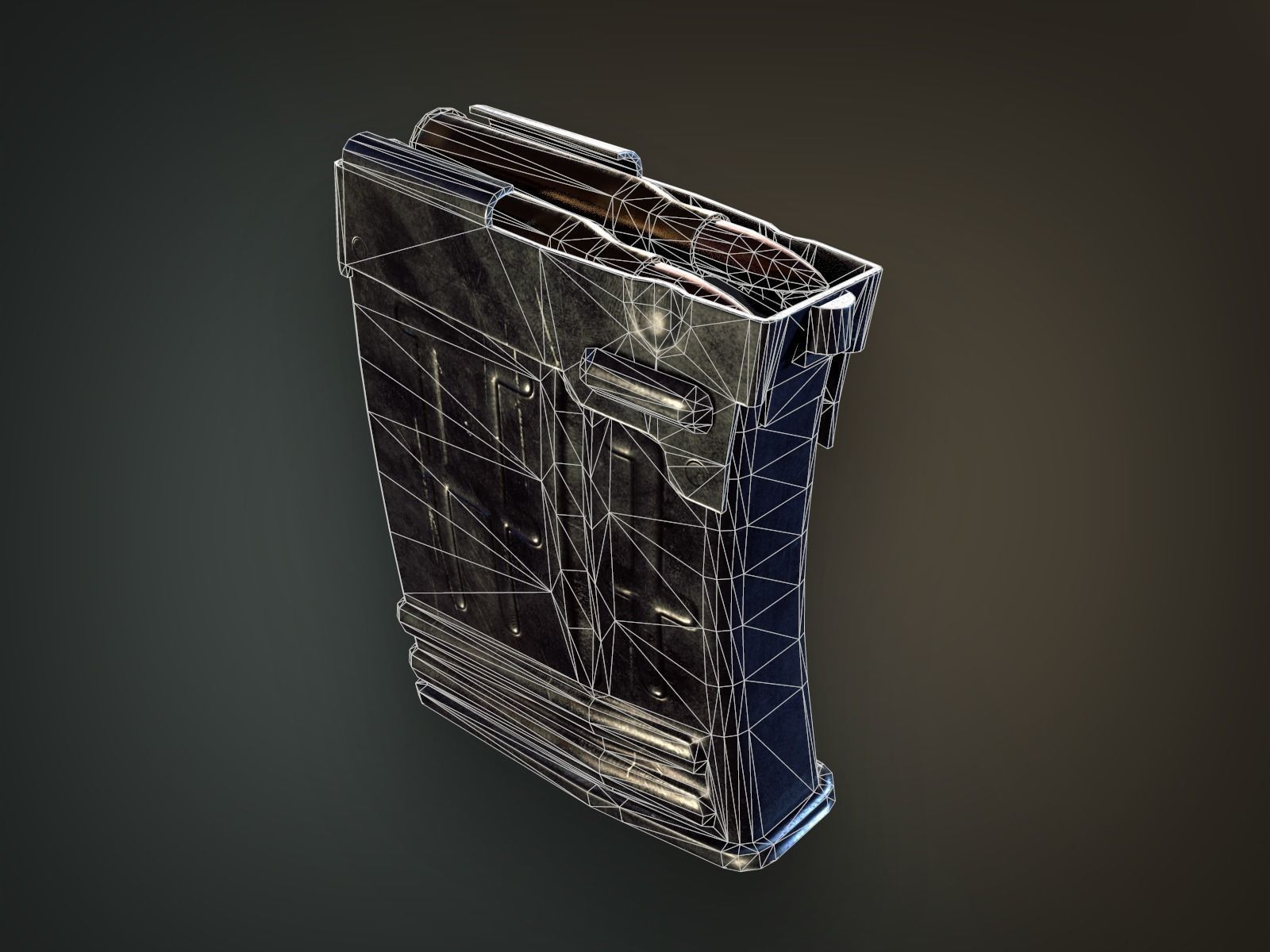 Lowpoly PBR Dragunov Sniper Rifle SVD Low-poly 3D model_12