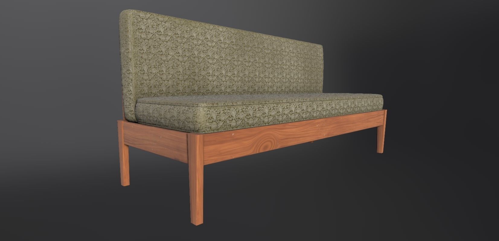 Antique Old Couches Low-poly 3D model_2