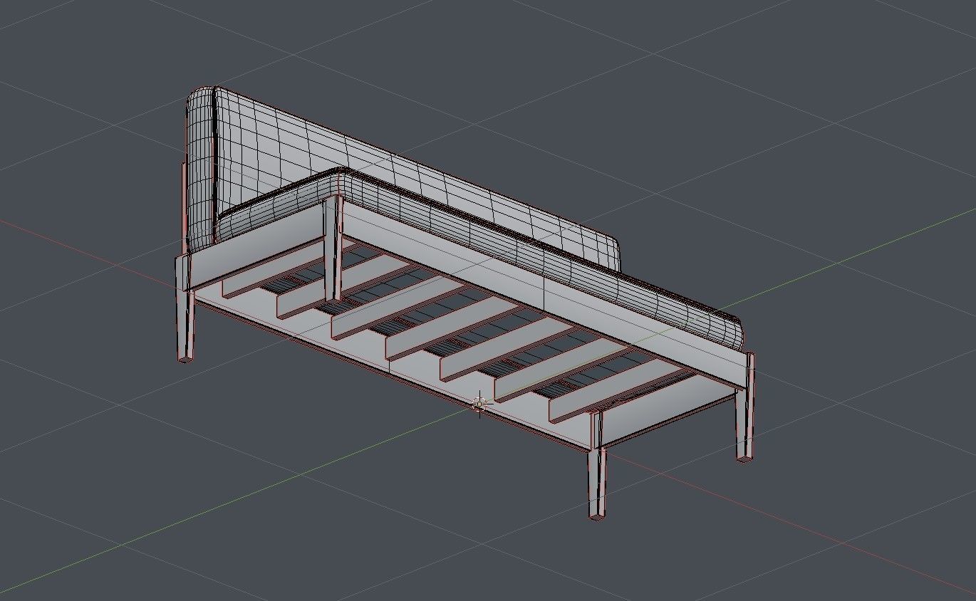 Antique Old Couches Low-poly 3D model_14