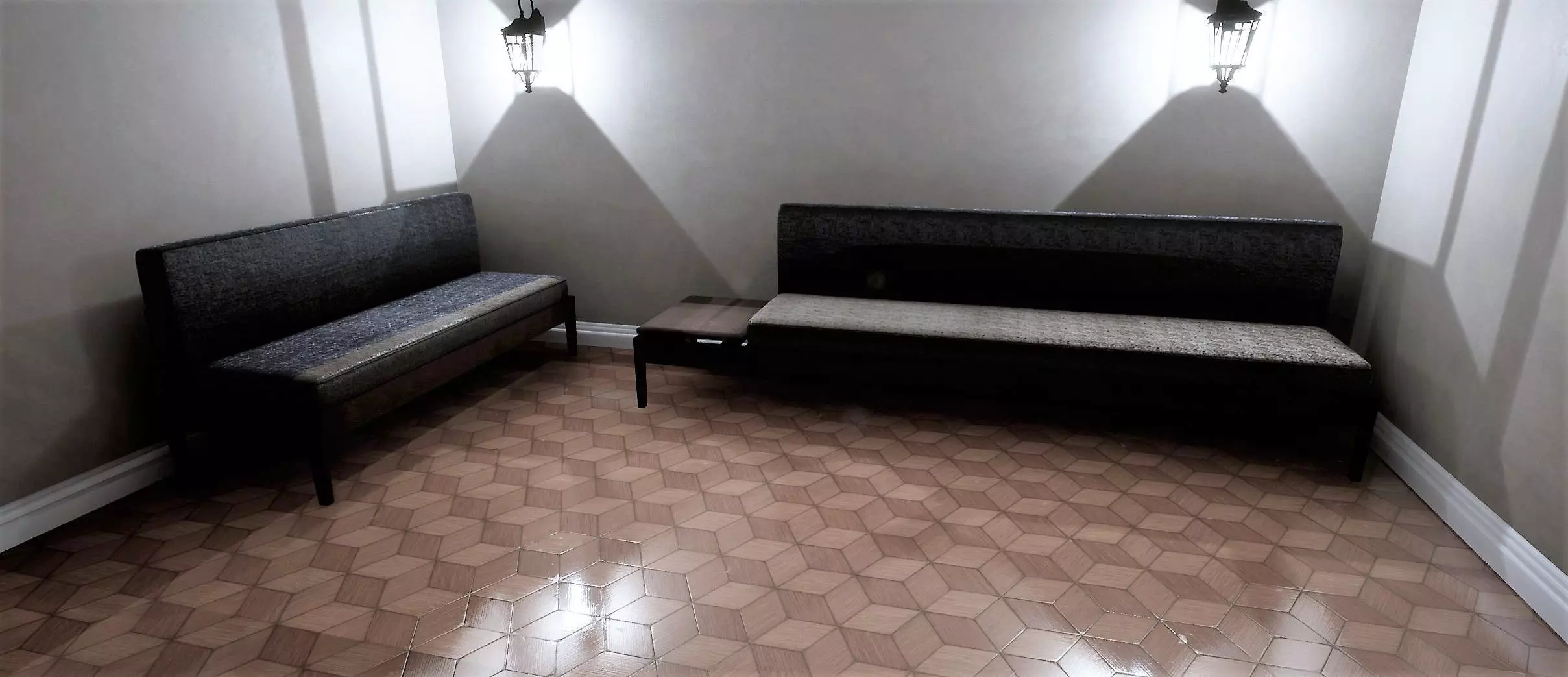 Antique Old Couches Low-poly 3D model_0