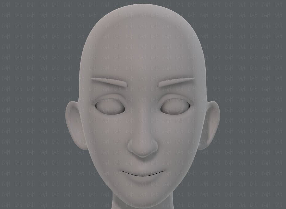 Base mesh man character V17 Low-poly 3D model_33