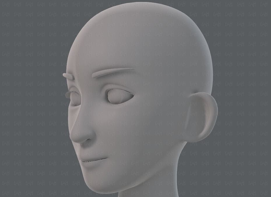 Base mesh man character V17 Low-poly 3D model_37