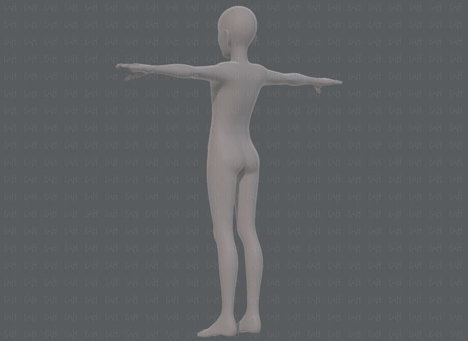 Base mesh man character V17 Low-poly 3D model_6