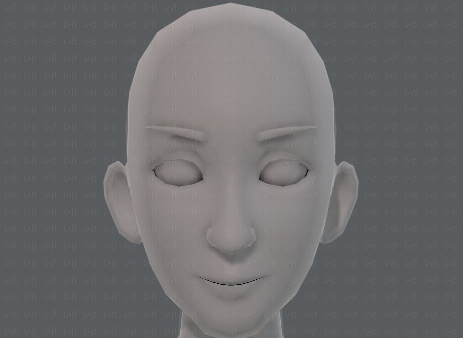 Base mesh man character V17 Low-poly 3D model_35