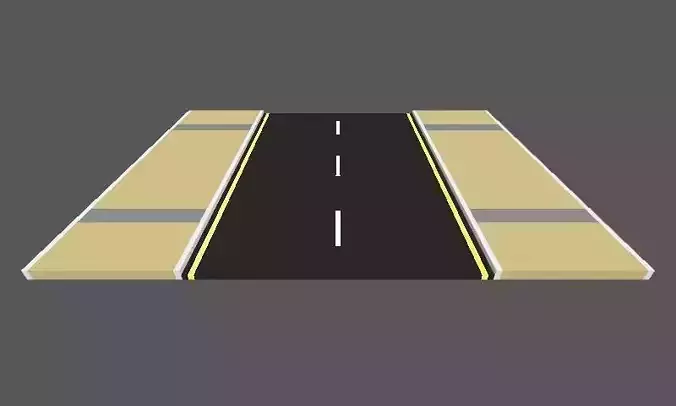 Road Voxel - Low-poly 3d Model Free low-poly 3D model