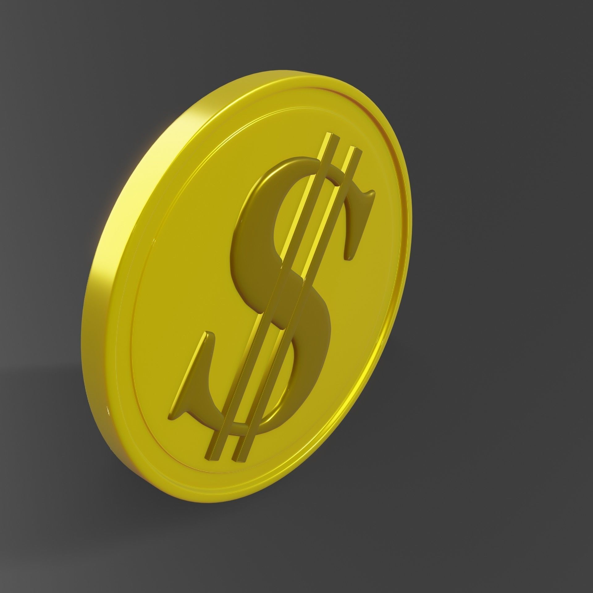 Coin 3D model metal ring 3D model_30