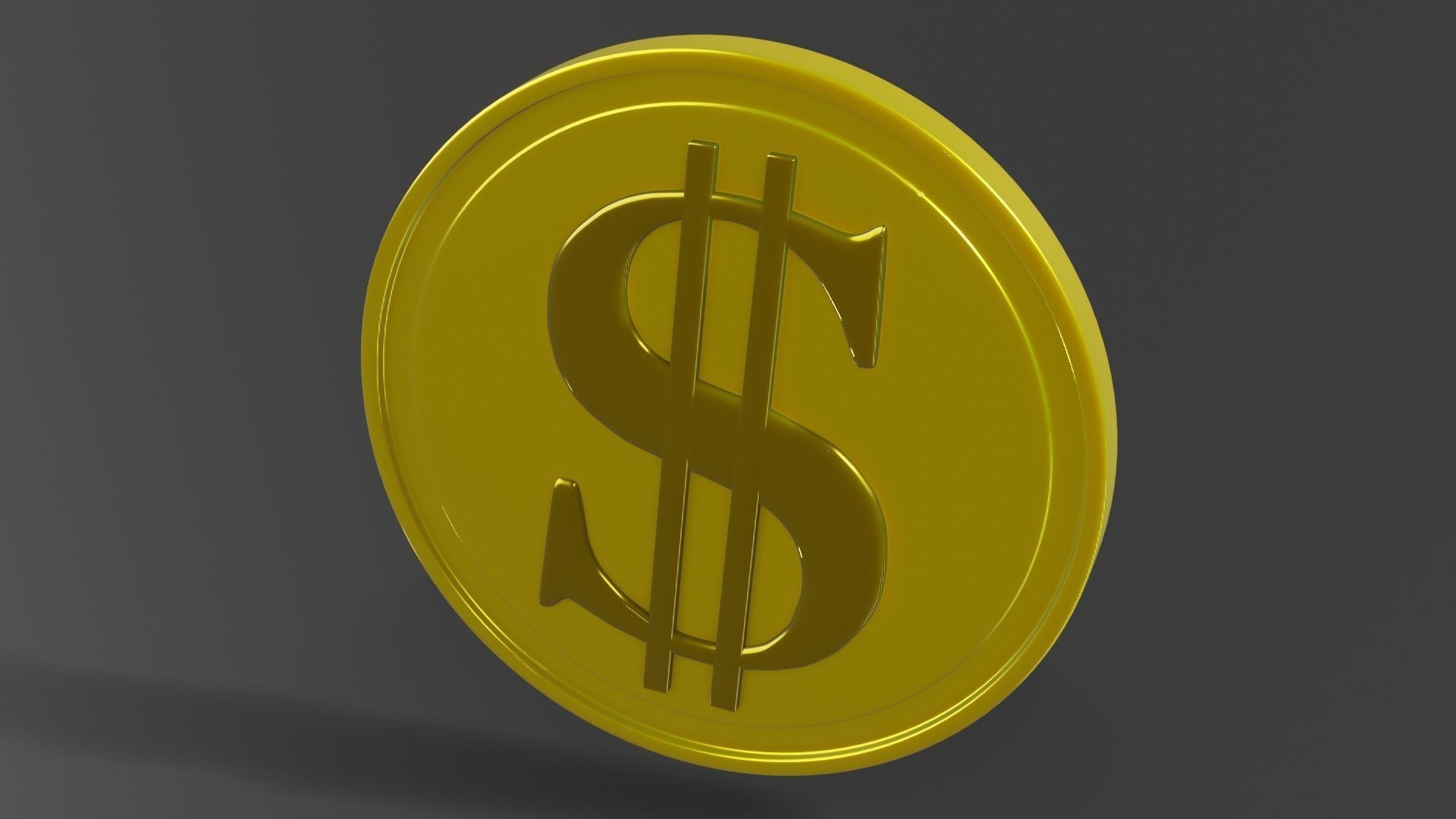 Coin 3D model metal ring 3D model_6