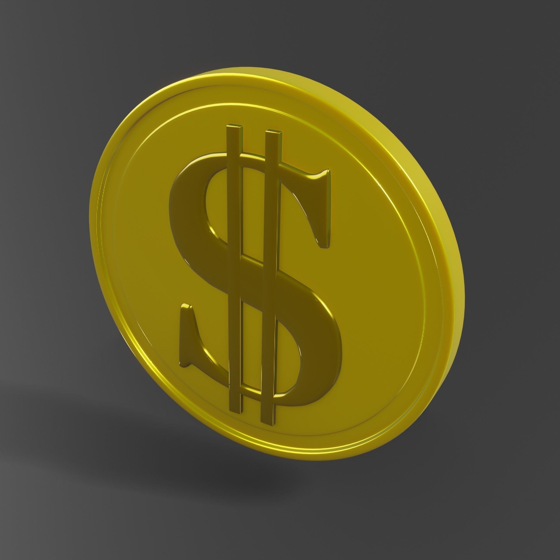 Coin 3D model metal ring 3D model_25