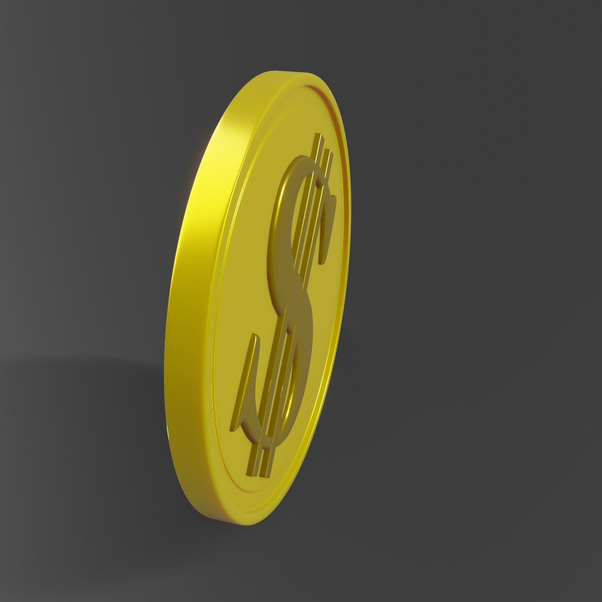 Coin 3D model metal ring 3D model_31