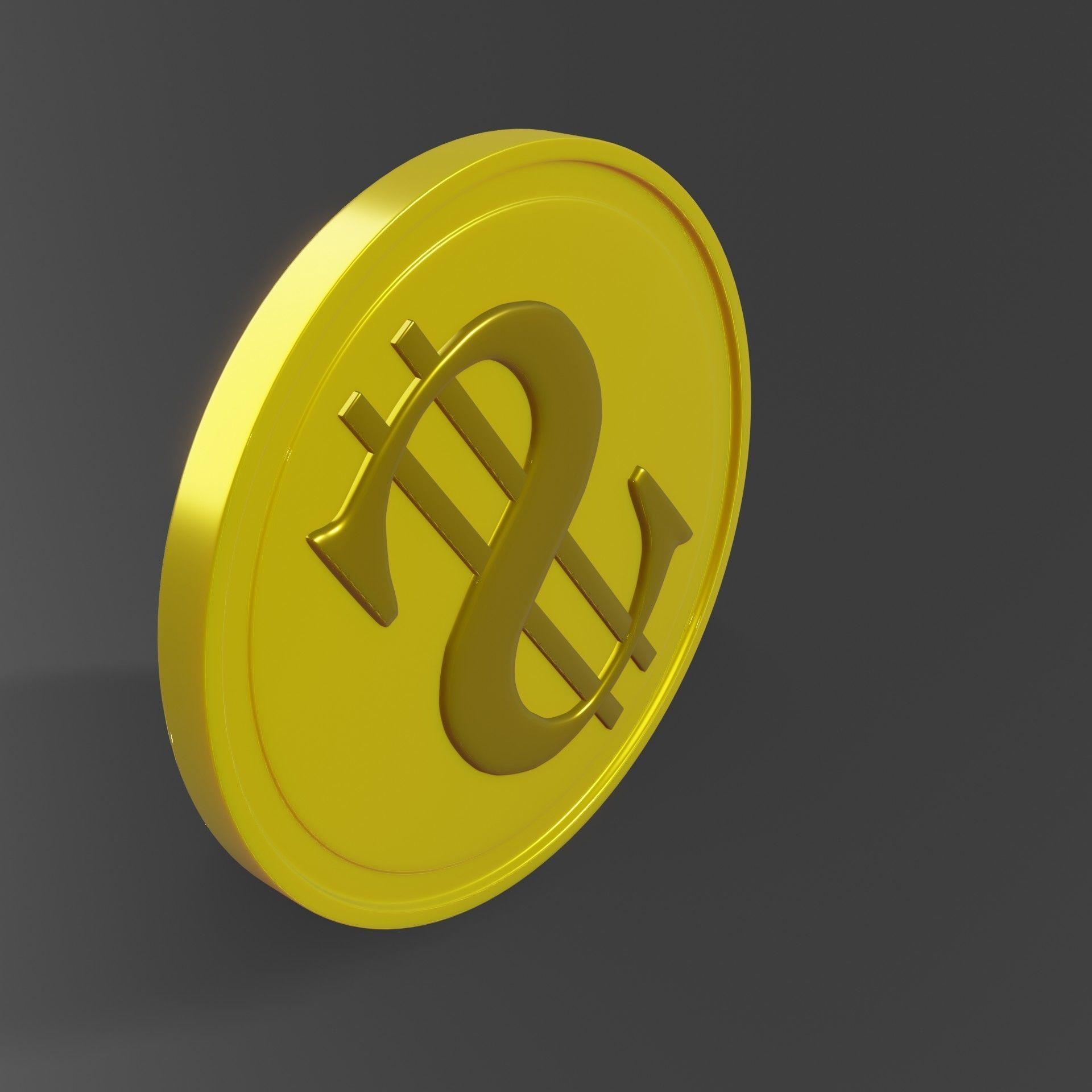 Coin 3D model metal ring 3D model_37