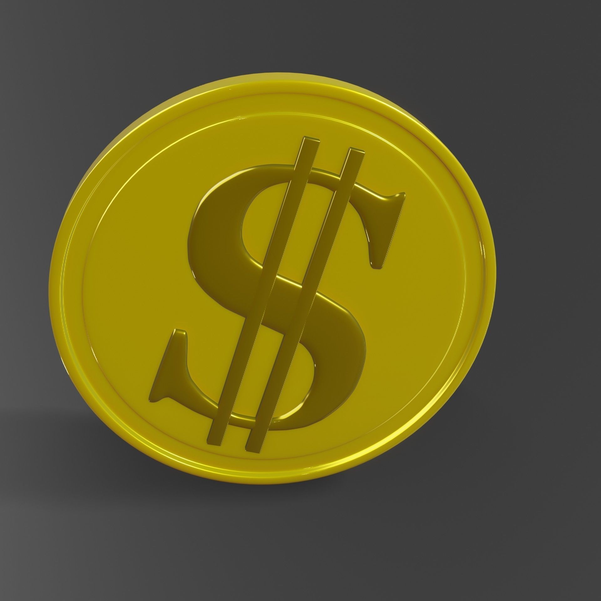 Coin 3D model metal ring 3D model_28