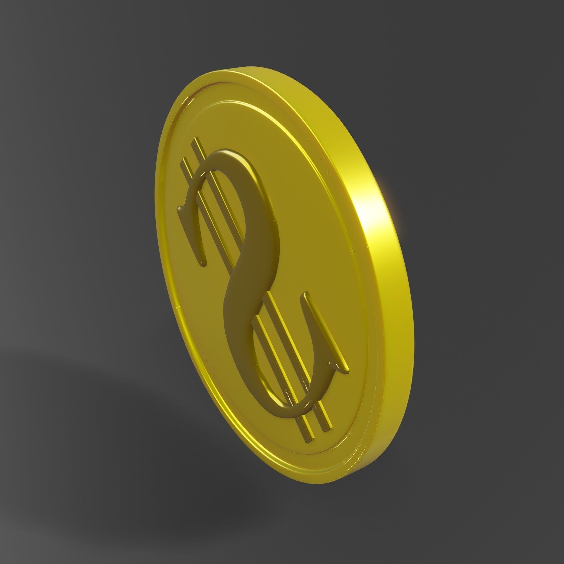 Coin 3D model metal ring 3D model_33