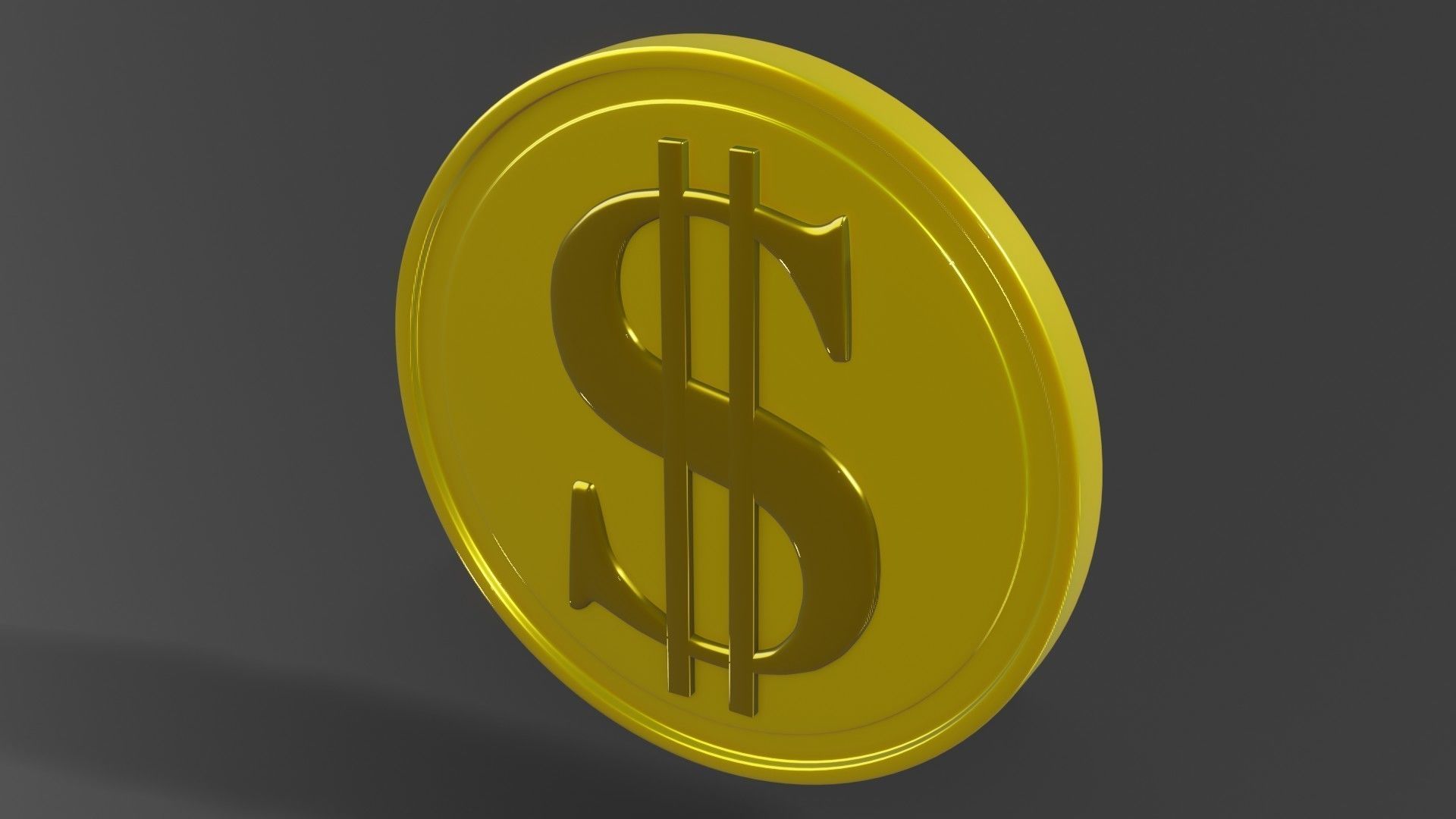 Coin 3D model metal ring 3D model_2