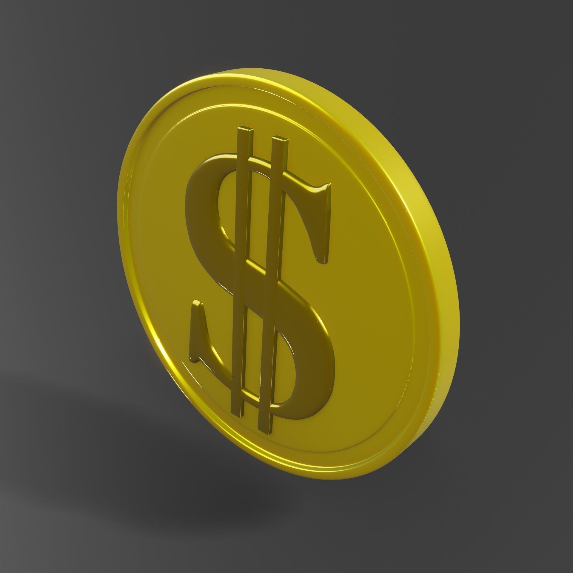 Coin 3D model metal ring 3D model_42