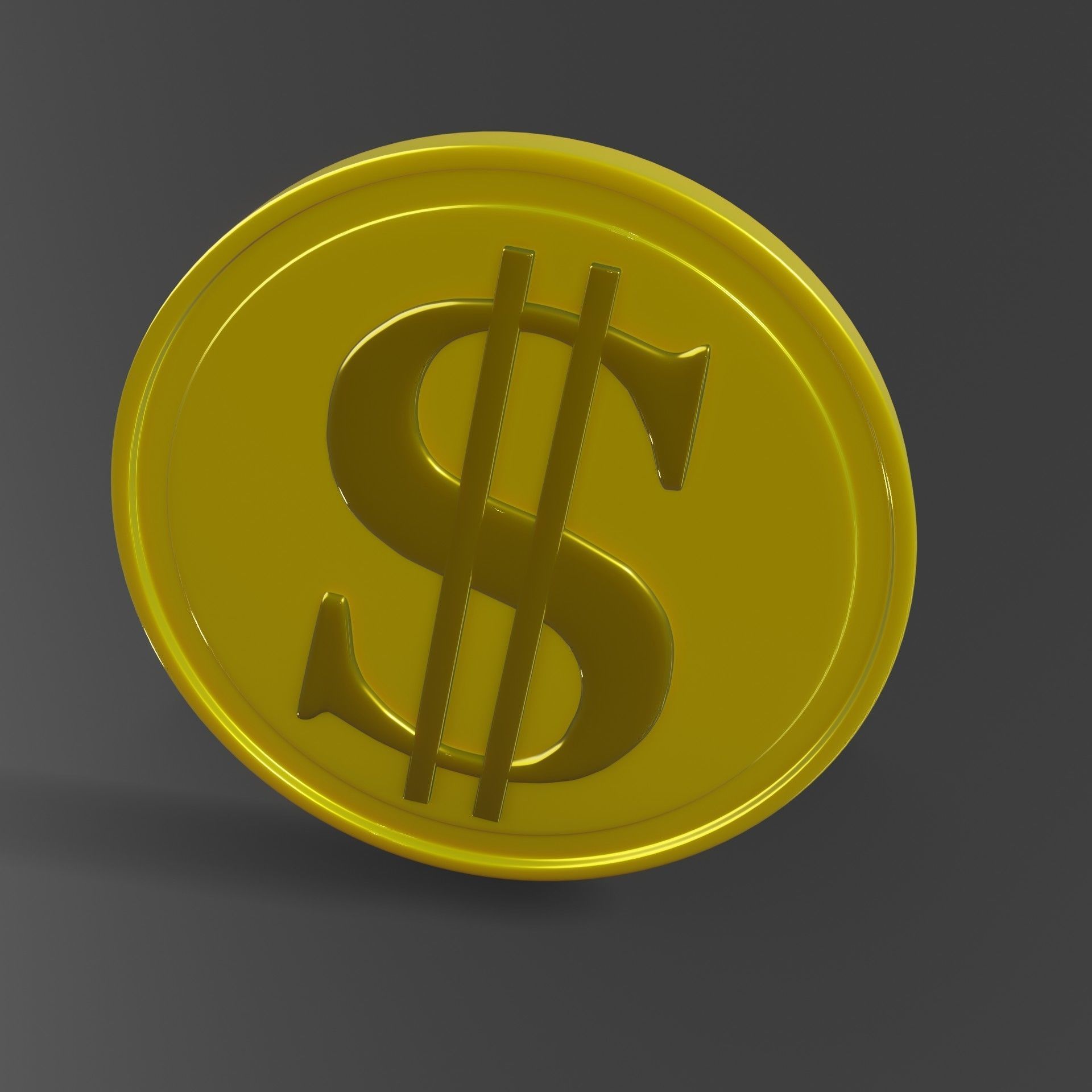 Coin 3D model metal ring 3D model_27