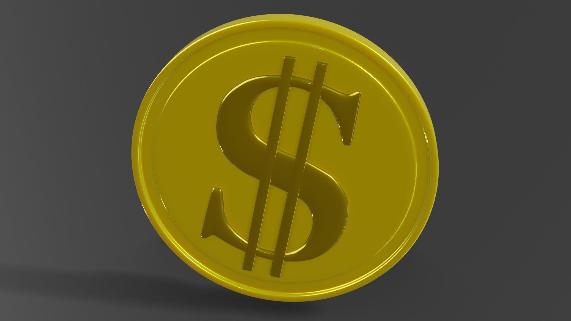 Coin 3D model metal ring 3D model_7