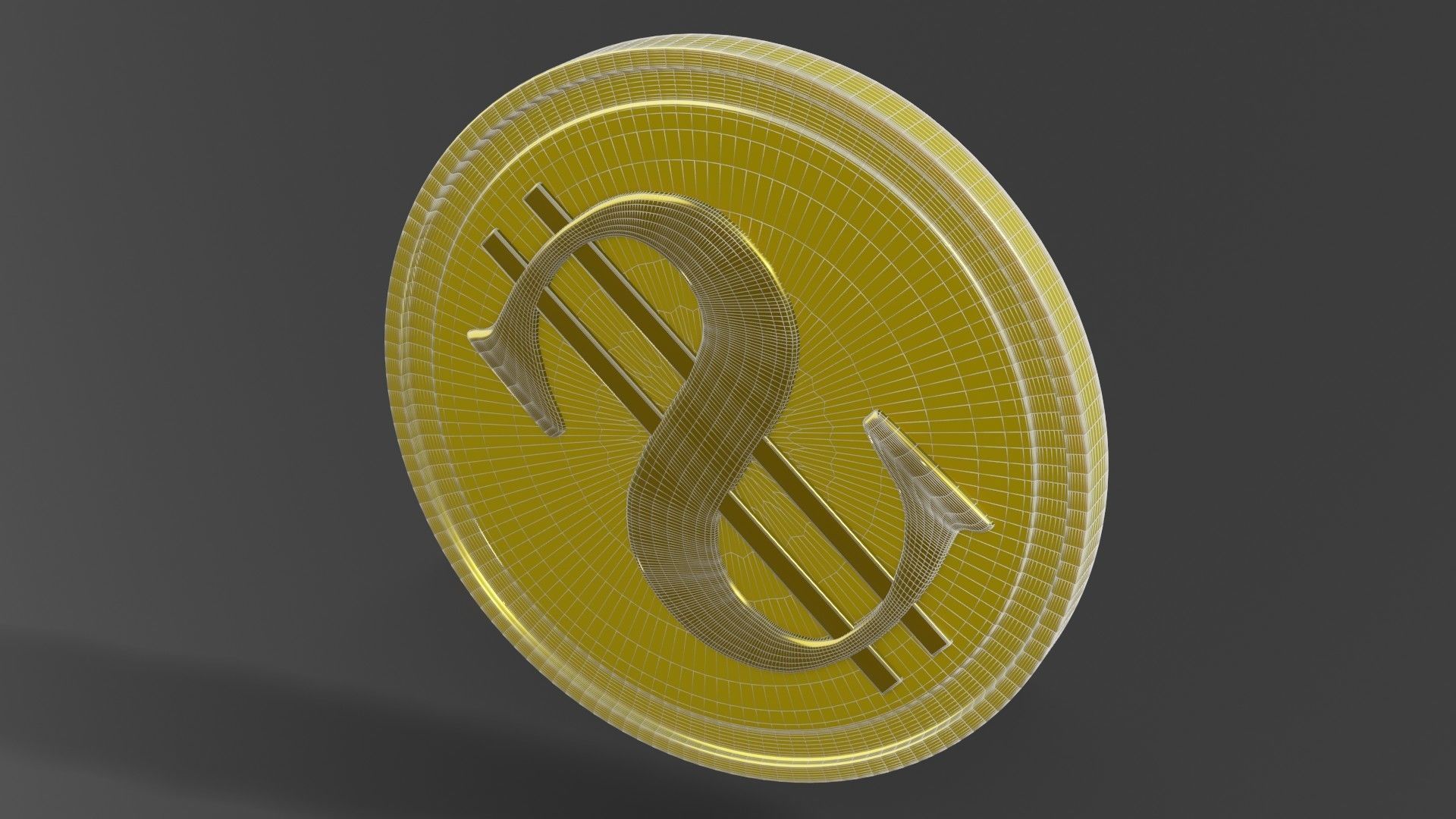 Coin 3D model metal ring 3D model_48