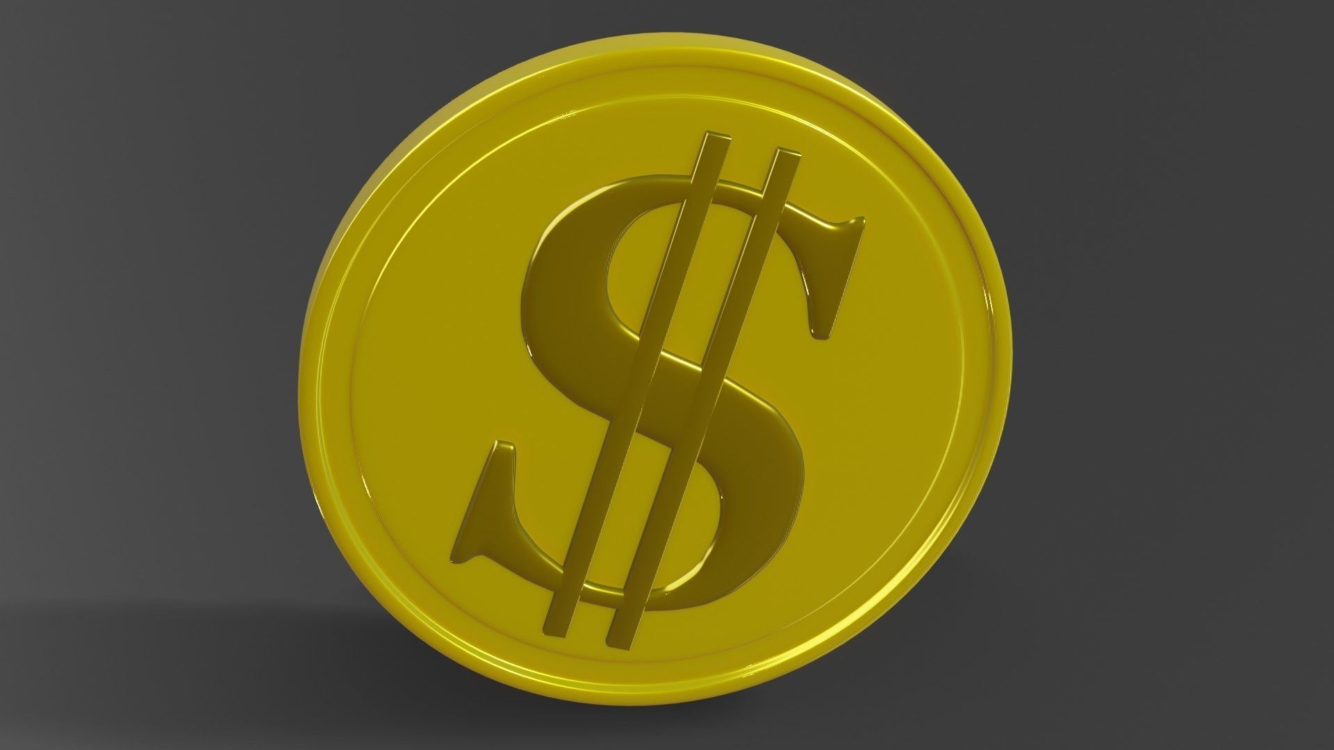 Coin 3D model metal ring 3D model_8