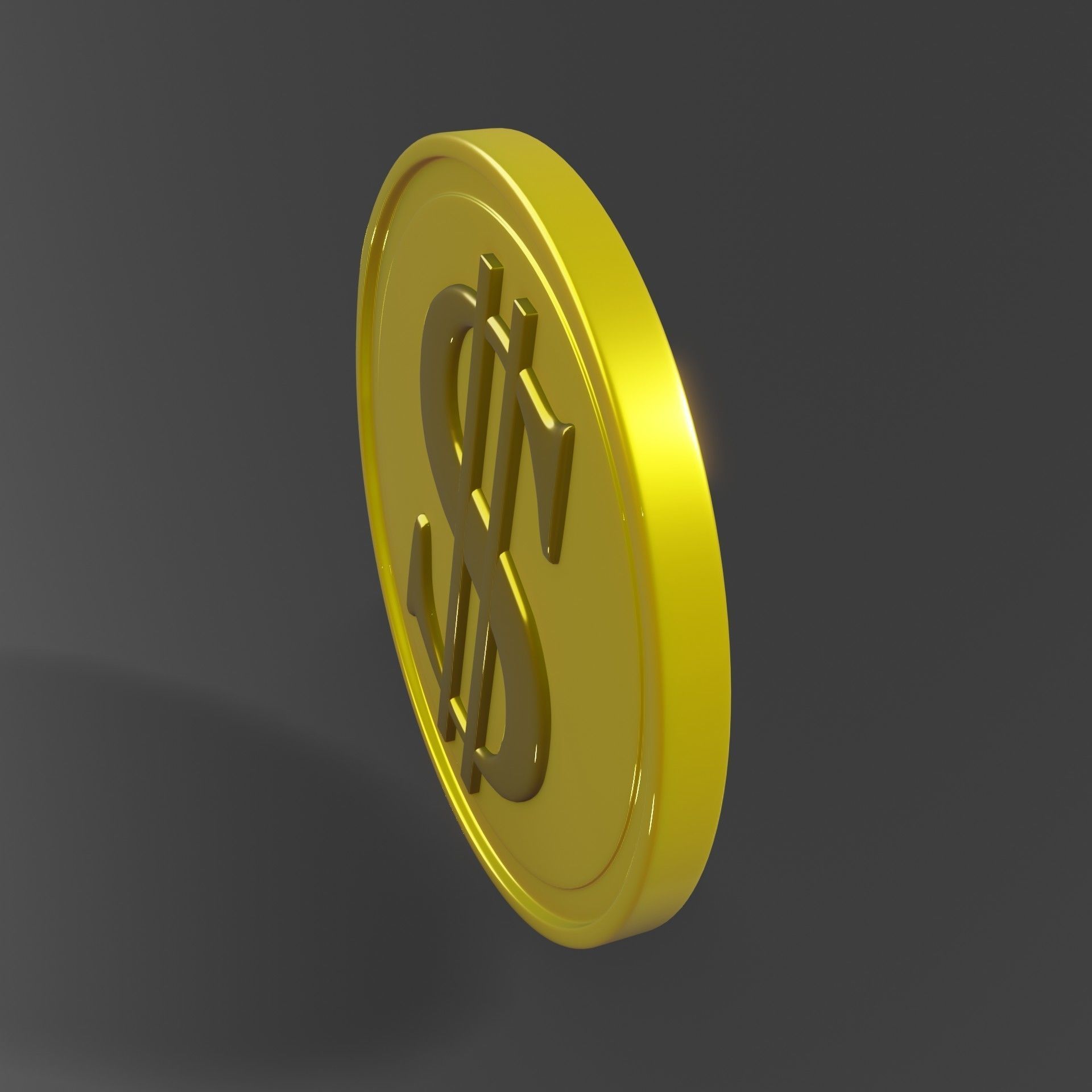 Coin 3D model metal ring 3D model_40