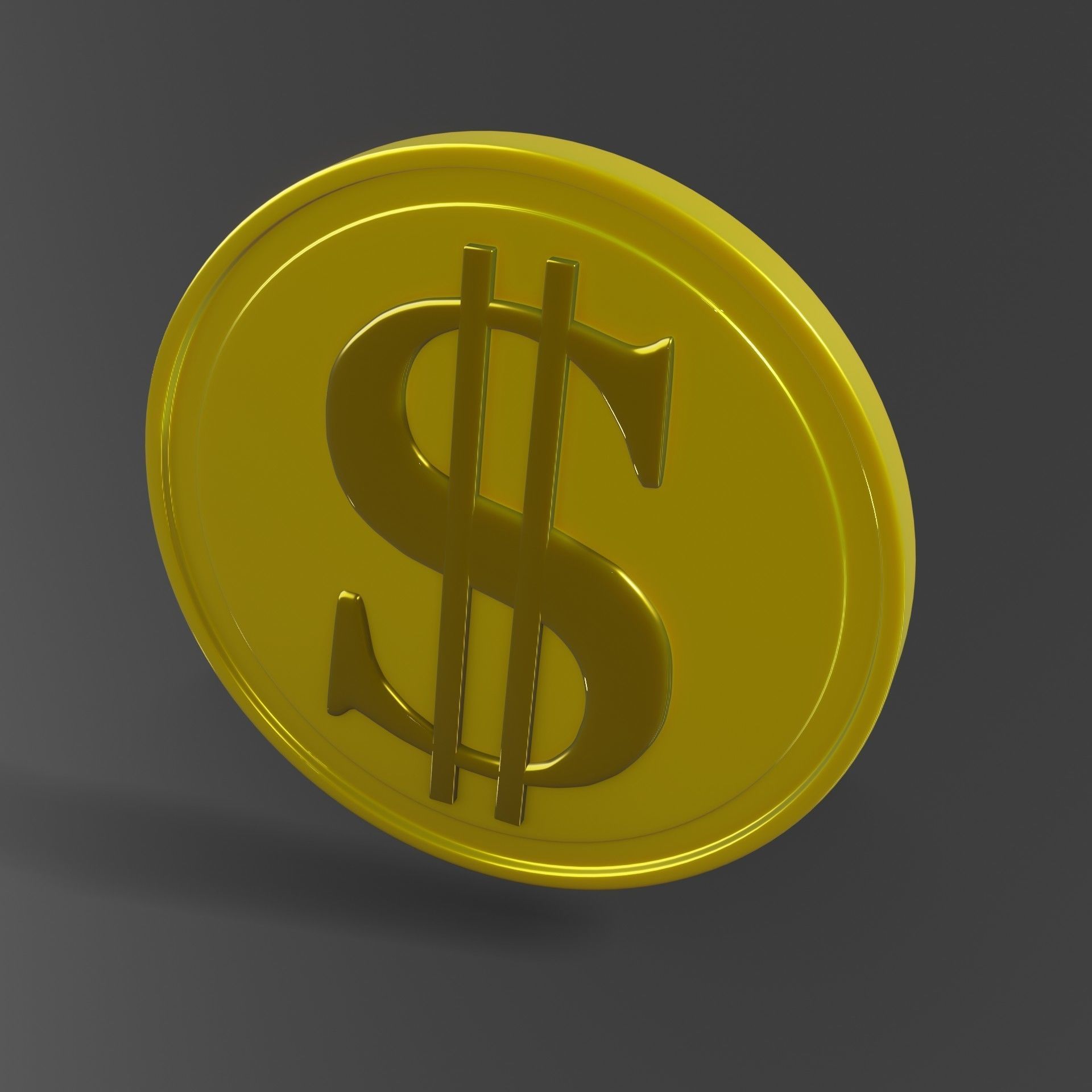 Coin 3D model metal ring 3D model_26