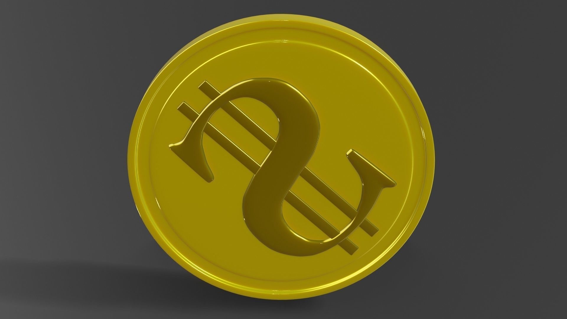 Coin 3D model metal ring 3D model_15