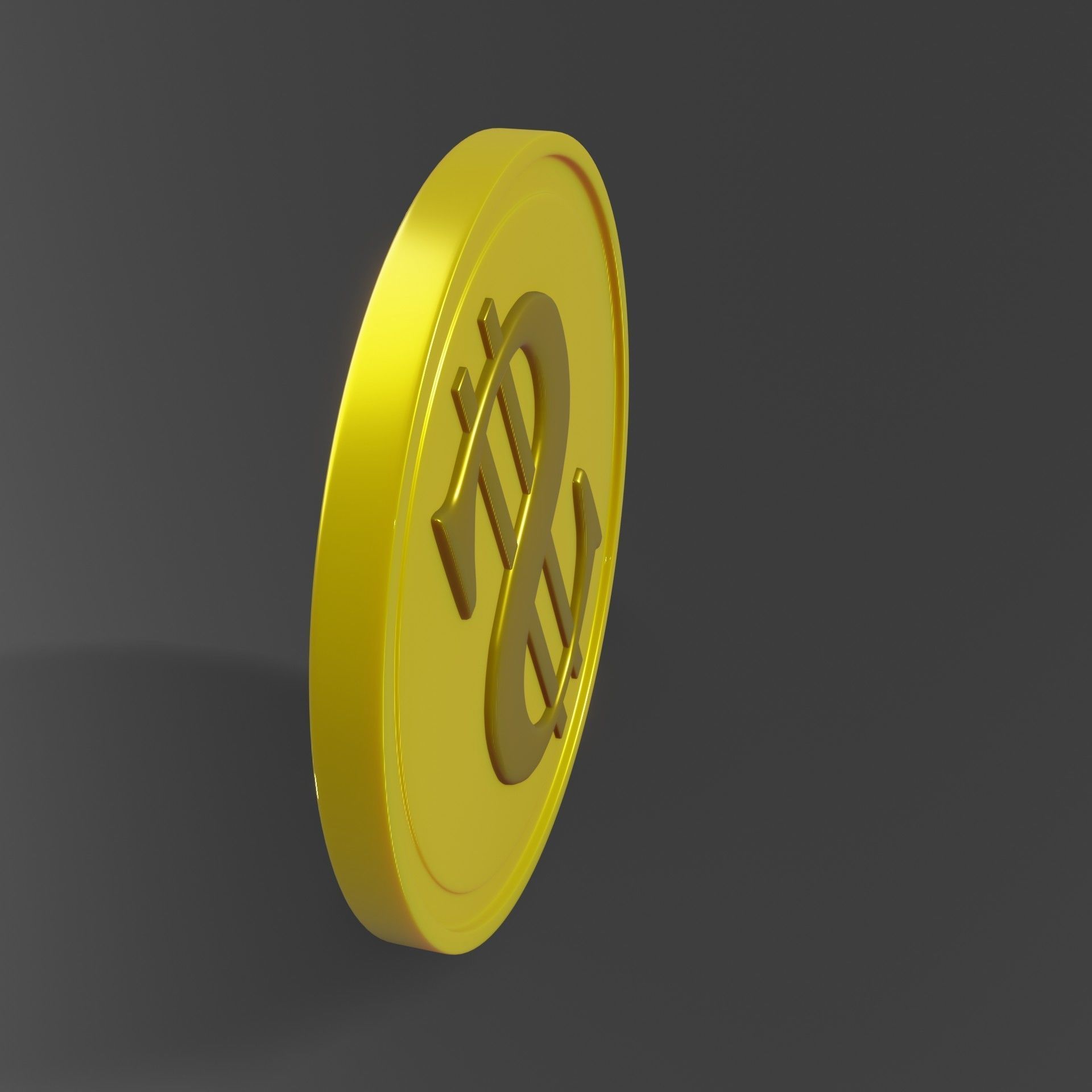 Coin 3D model metal ring 3D model_38