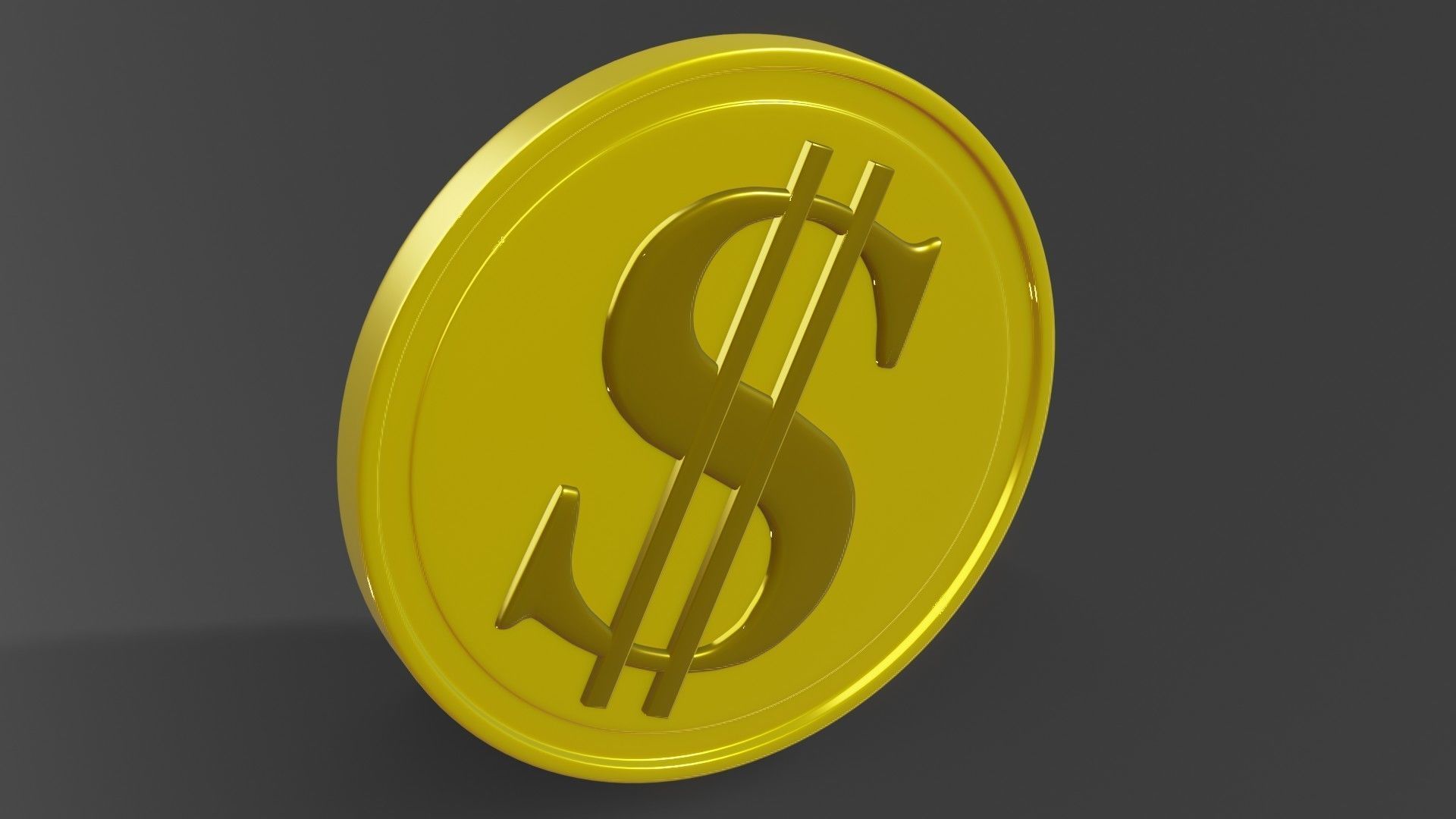 Coin 3D model metal ring 3D model_9