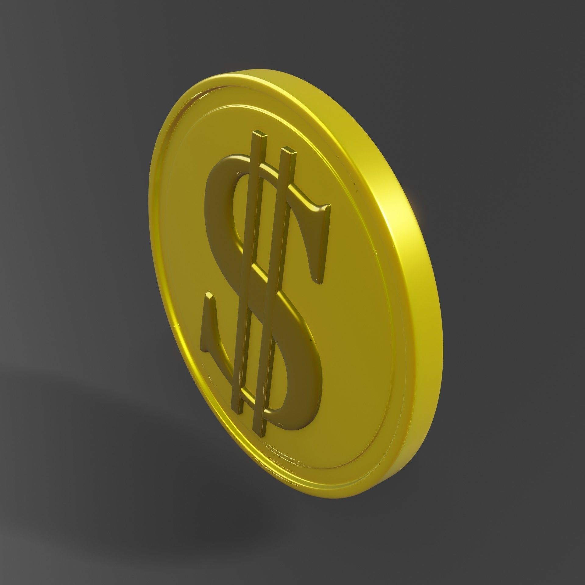 Coin 3D model metal ring 3D model_41