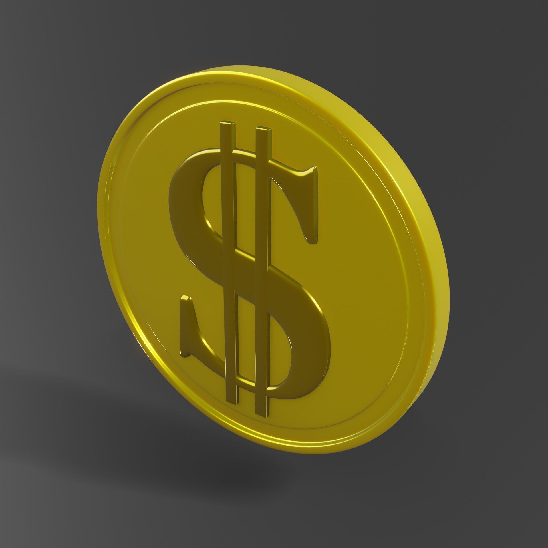 Coin 3D model metal ring 3D model_43