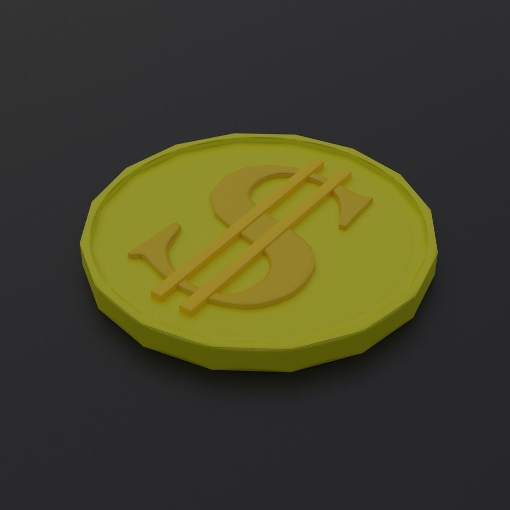 Coin 3D model metal ring 3D model_4