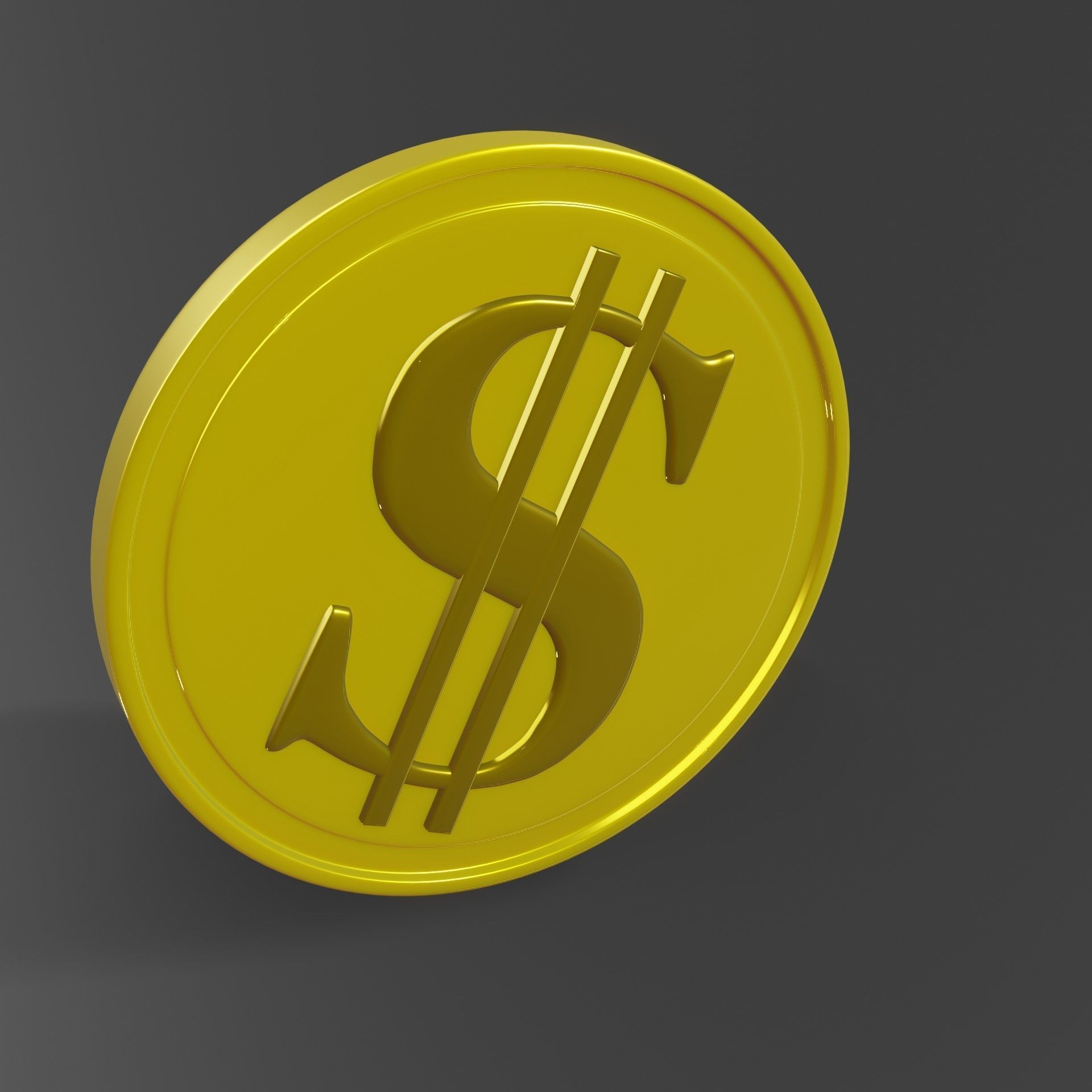 Coin 3D model metal ring 3D model_29