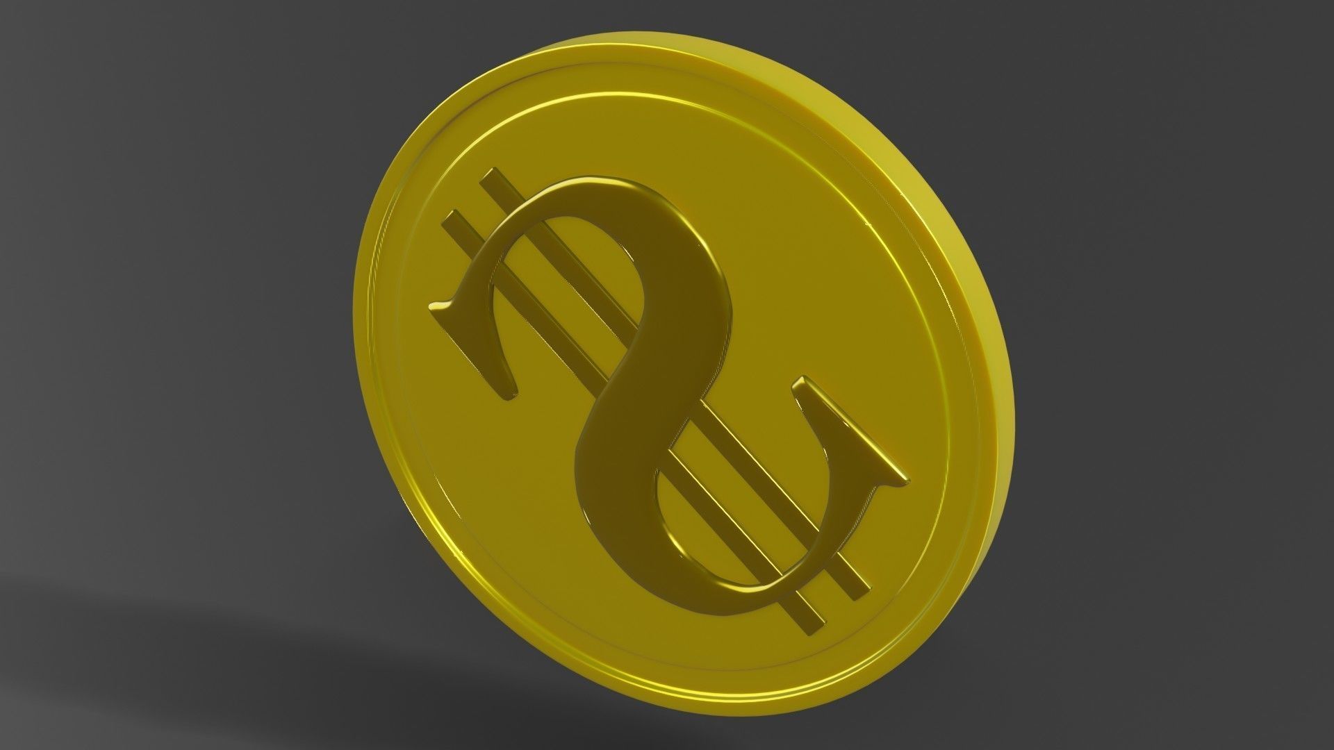 Coin 3D model metal ring 3D model_14