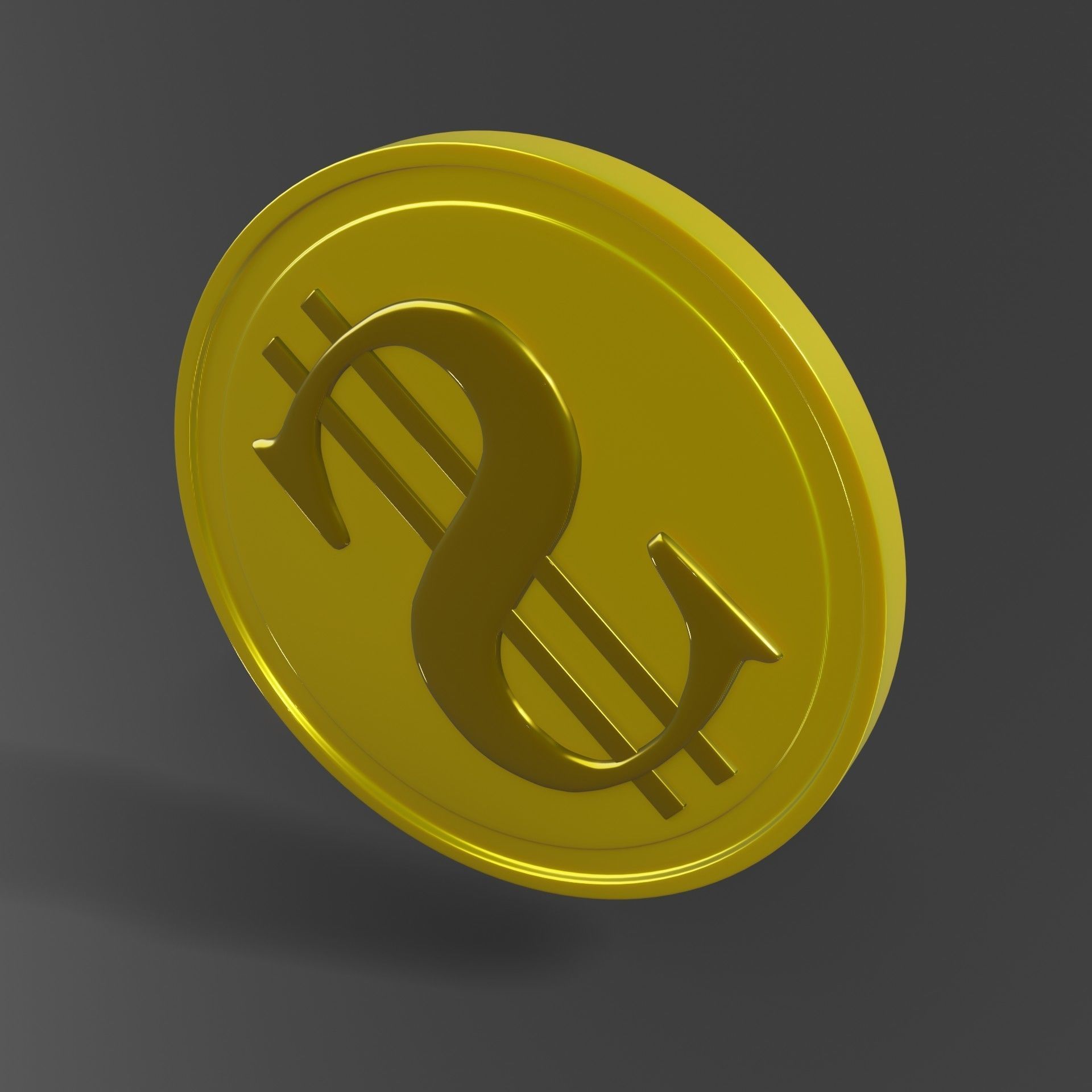 Coin 3D model metal ring 3D model_34