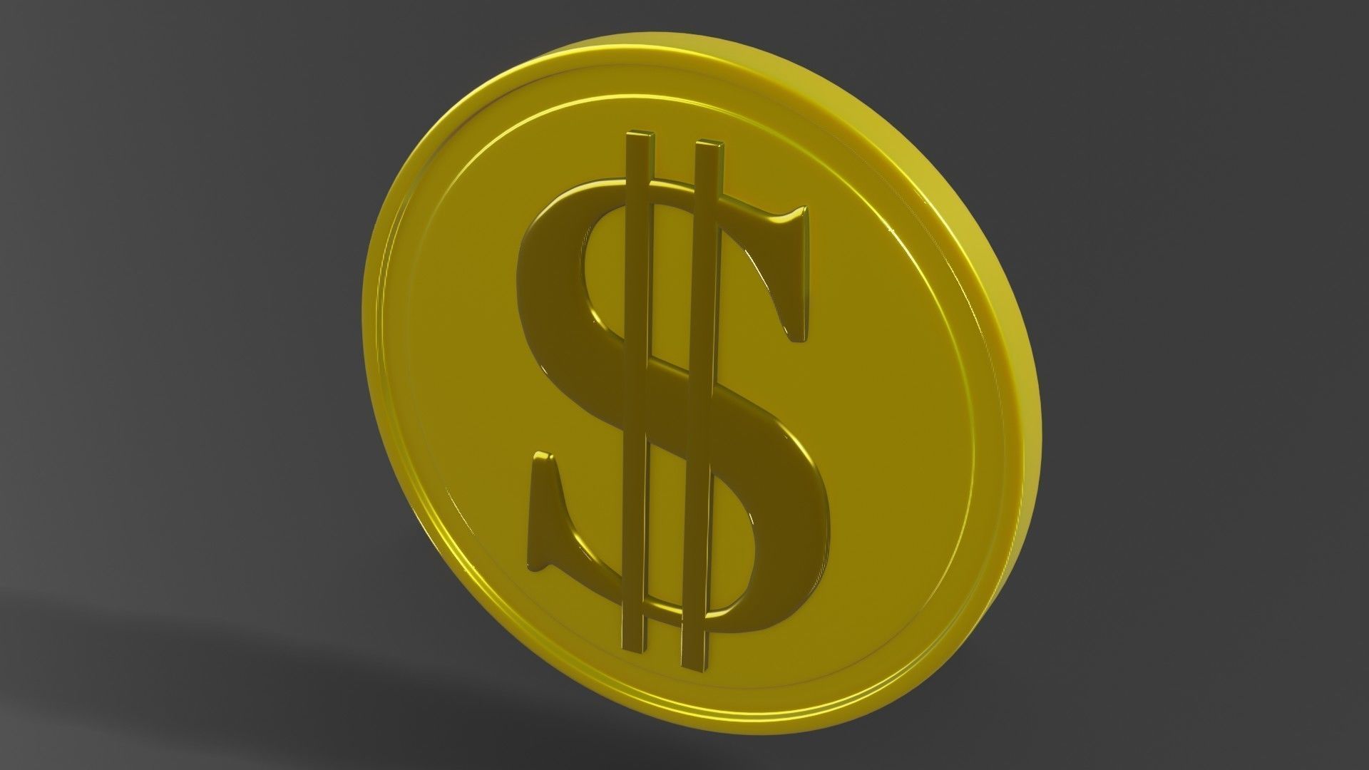 Coin 3D model metal ring 3D model_5