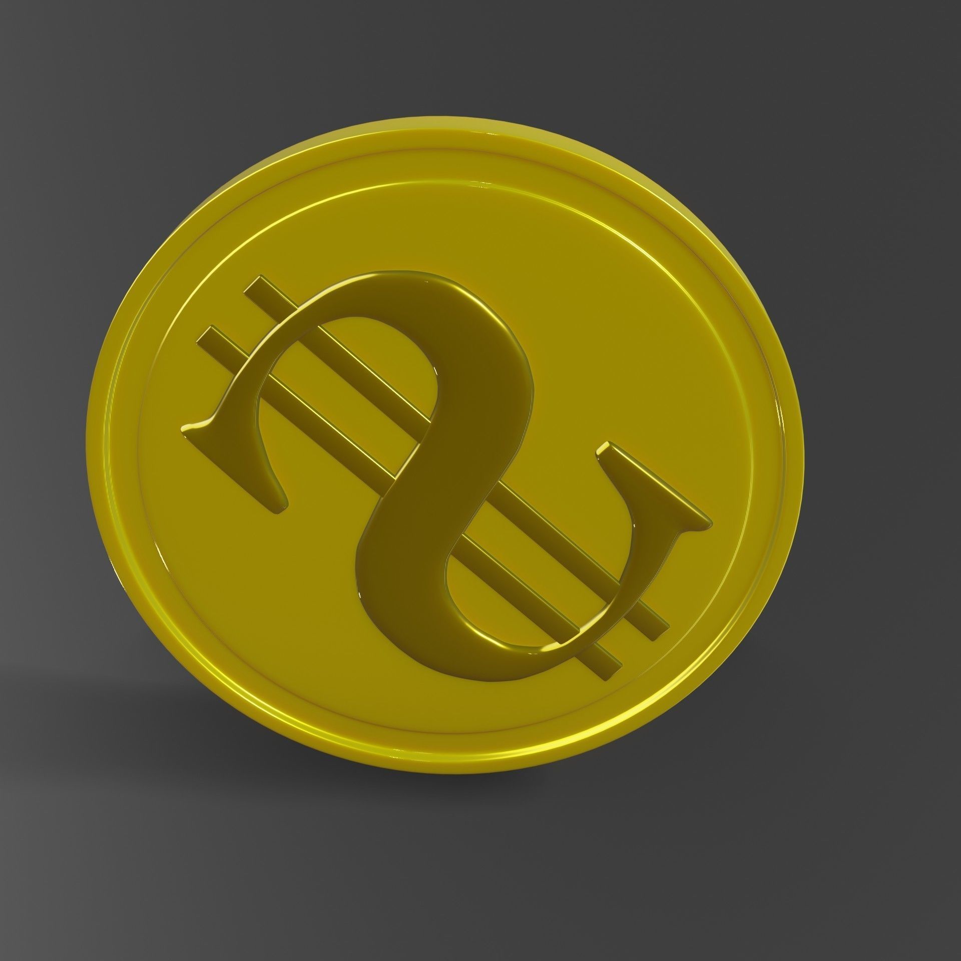 Coin 3D model metal ring 3D model_35