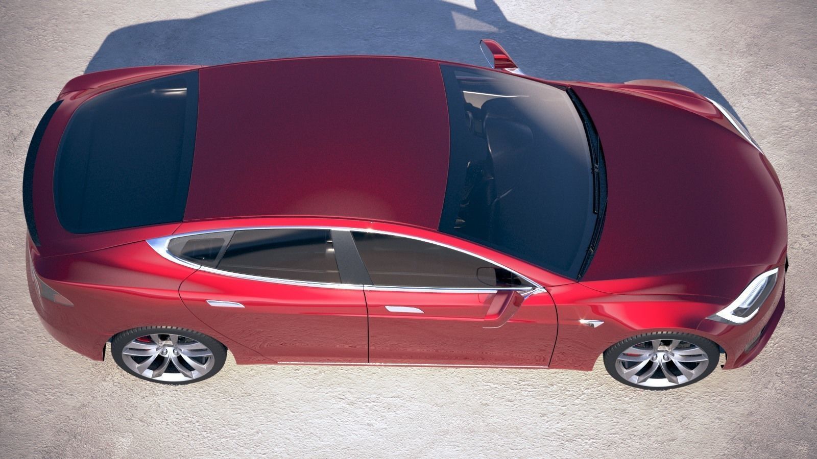 Tesla Model S P100D 2018 3D model_7