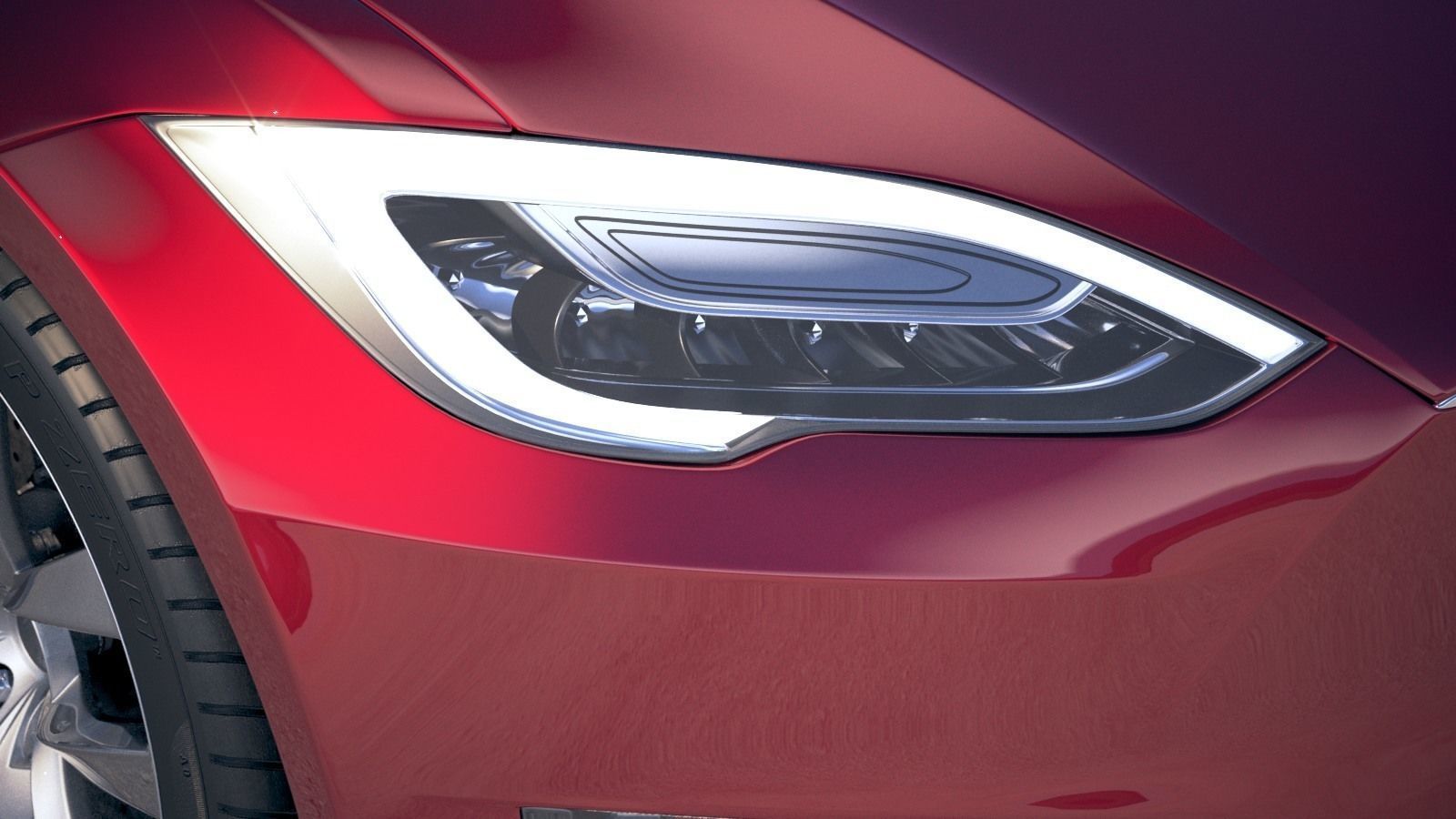 Tesla Model S P100D 2018 3D model_15