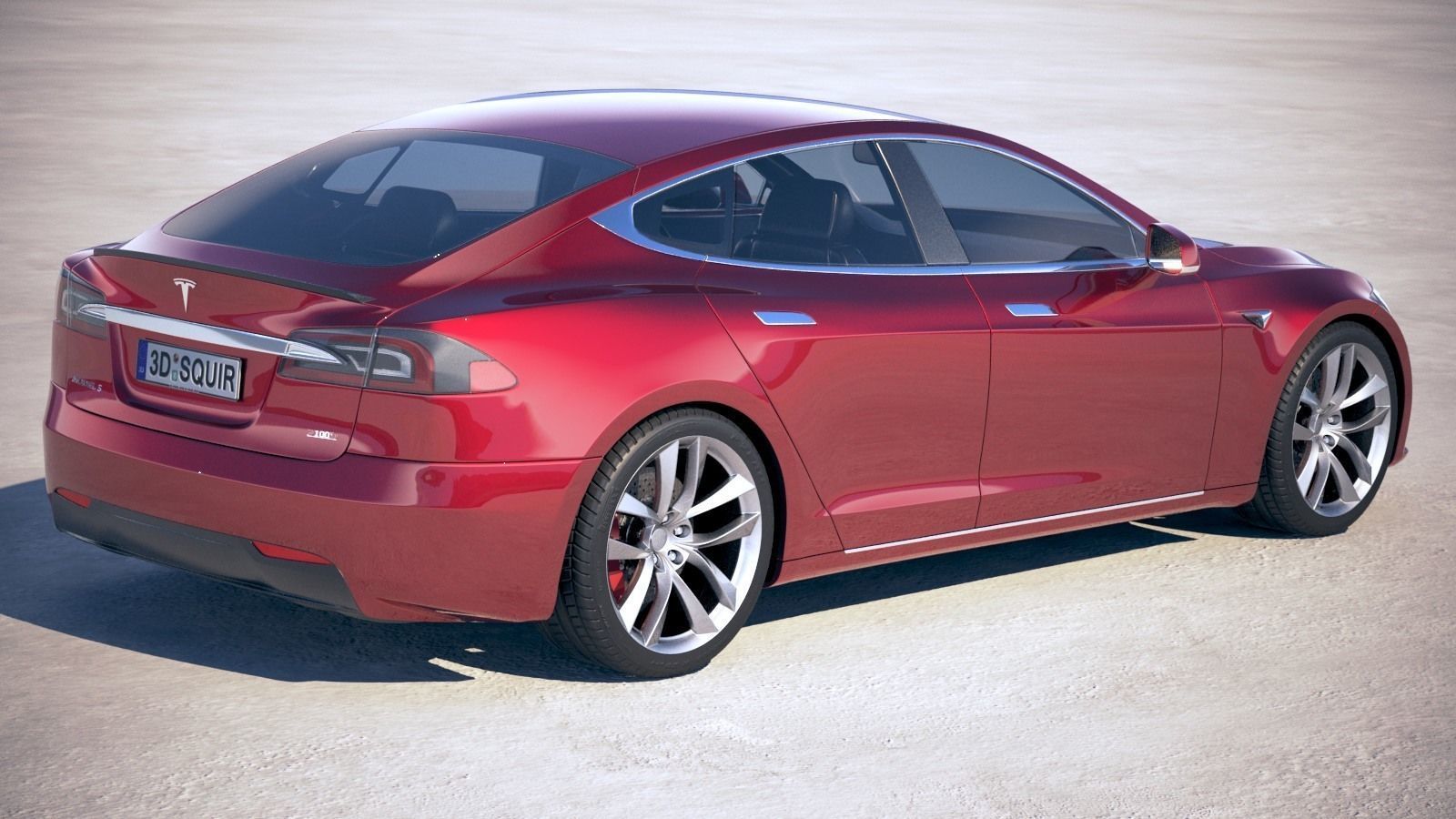 Tesla Model S P100D 2018 3D model_4