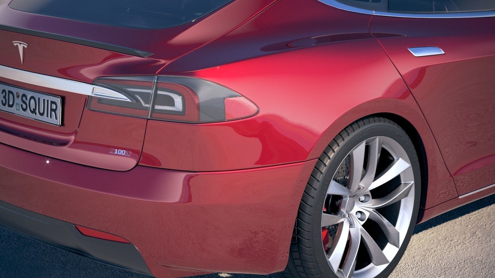 Tesla Model S P100D 2018 3D model_3