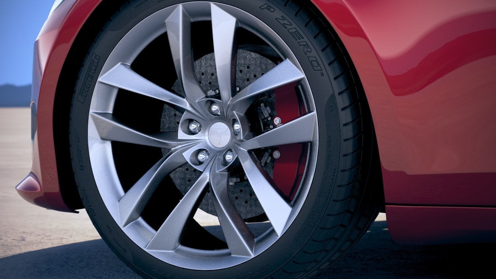 Tesla Model S P100D 2018 3D model_14