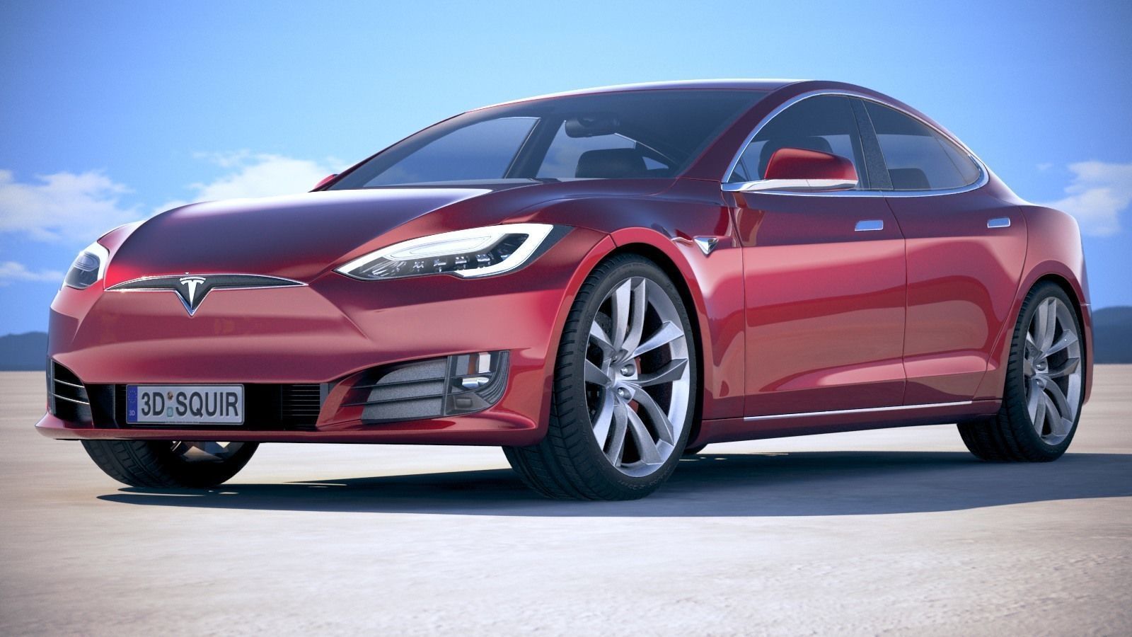 Tesla Model S P100D 2018 3D model_12