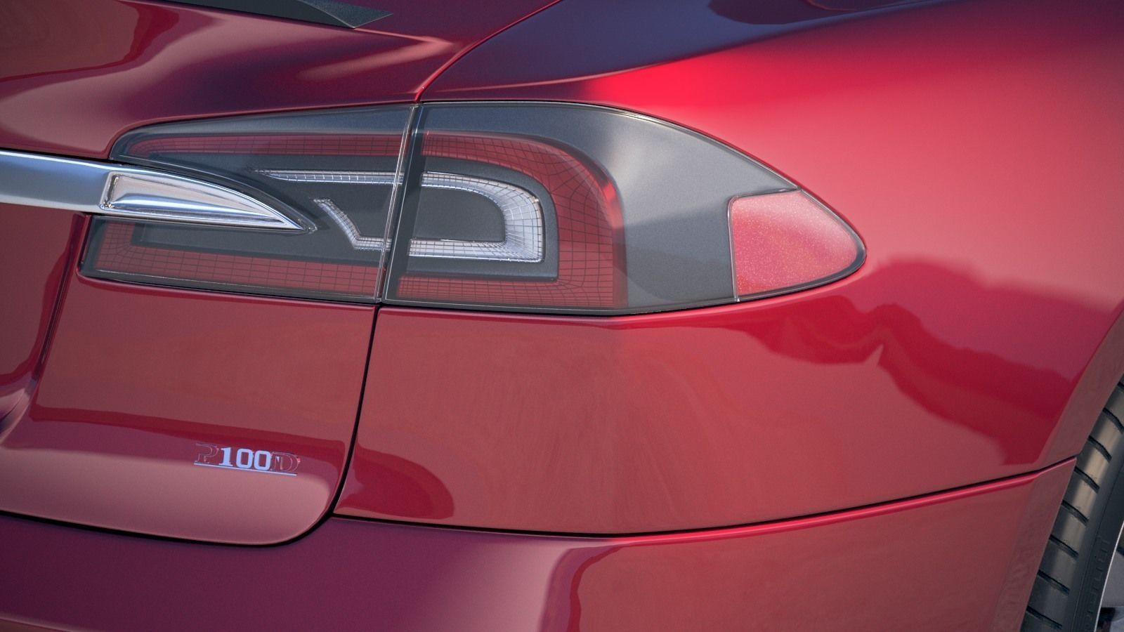 Tesla Model S P100D 2018 3D model_16