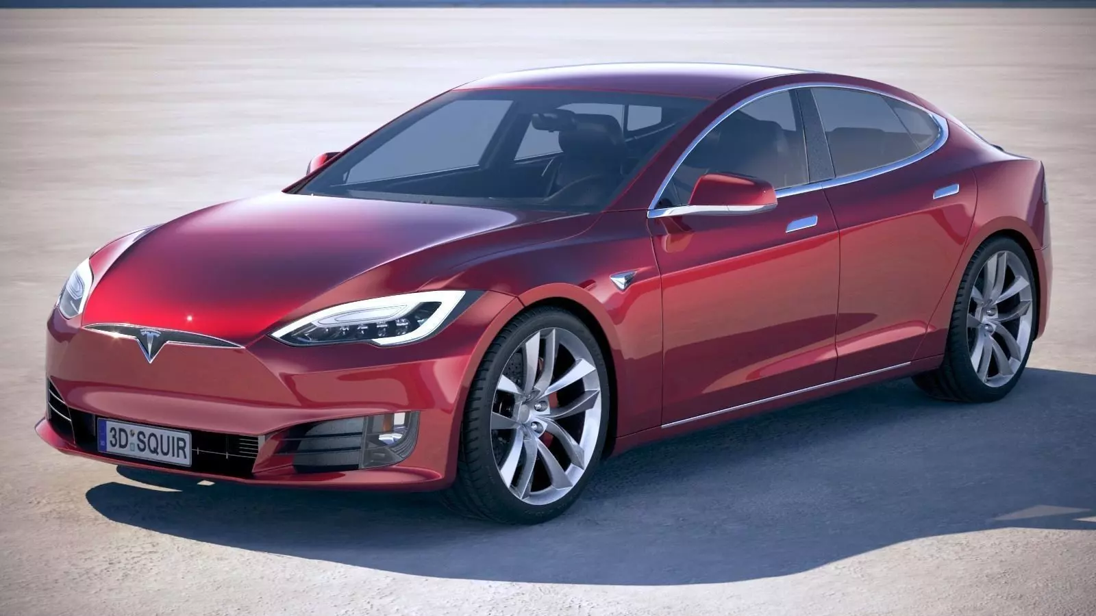 Tesla Model S P100D 2018 3D model_0