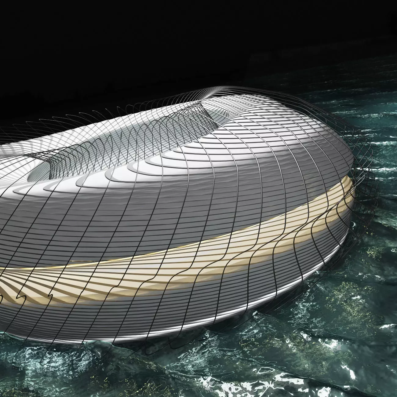 Sci-fi parametric structure 3D model_0