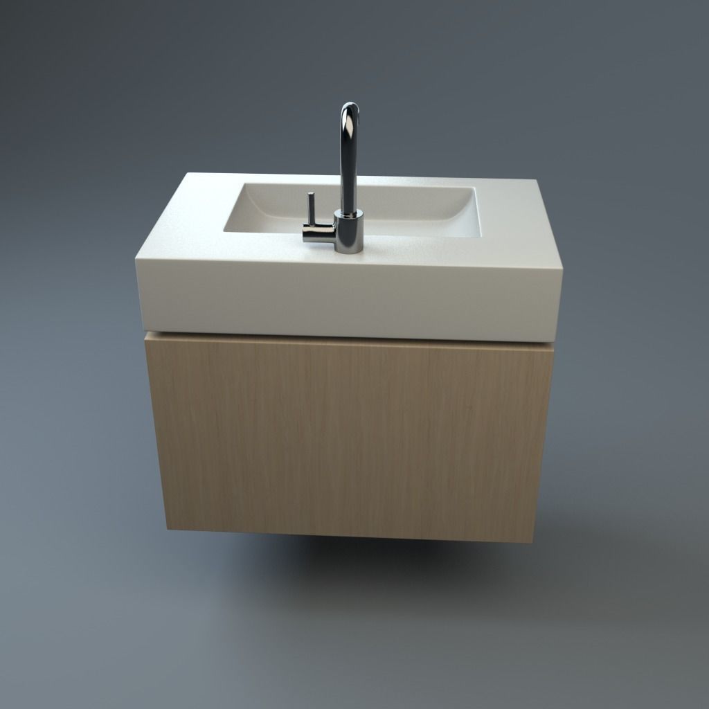 Premium Sink Low-poly 3D model_3