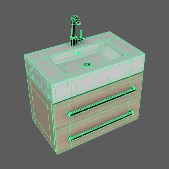 Premium Sink Low-poly 3D model_6